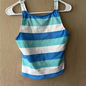 La Blanca Rod Beattie Womens Sz 8 Tankini Swim Top crop high neck color block